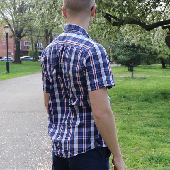 Short sleeve check shirt for teens - Picture 3 of 4